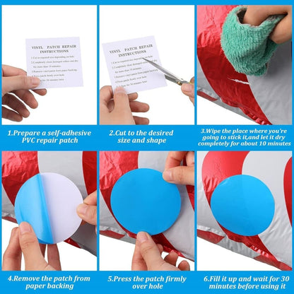 20 pcs PVC Pool Repair Kit, Self-Adhesive Waterproof Patches for Pools and Inflatables V1188-MS-325-1523