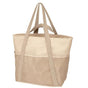 Waterproof Beach Bag for Women with Zipper Sand-Resistant Design Shoulder Strap, Beige V1188-MS-325-1525