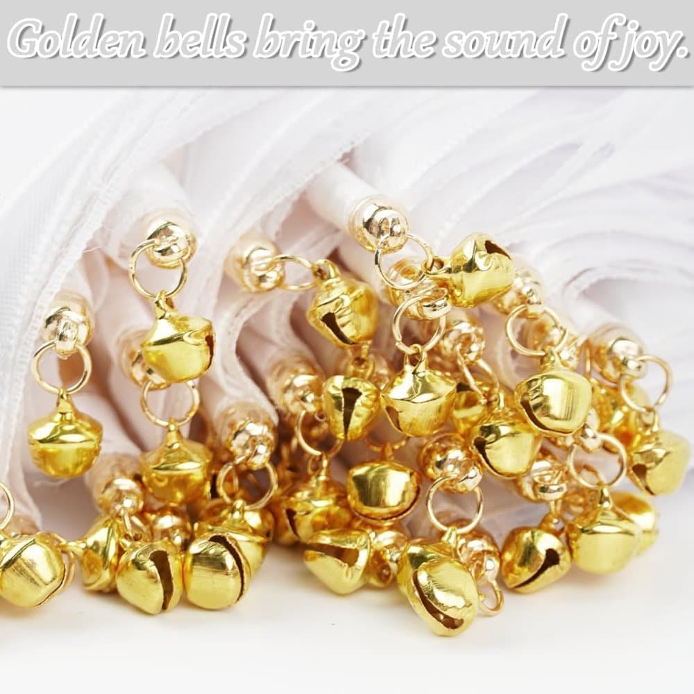 30 Pack Satin & Lace Ribbon Wands with Bells for Wedding & Party Decor, 30cm Beige V1188-MS-325-1543