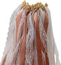 30 Pack Satin & Lace Ribbon Wands with Bells for Wedding Party Decor, 30cm V1188-MS-325-1547