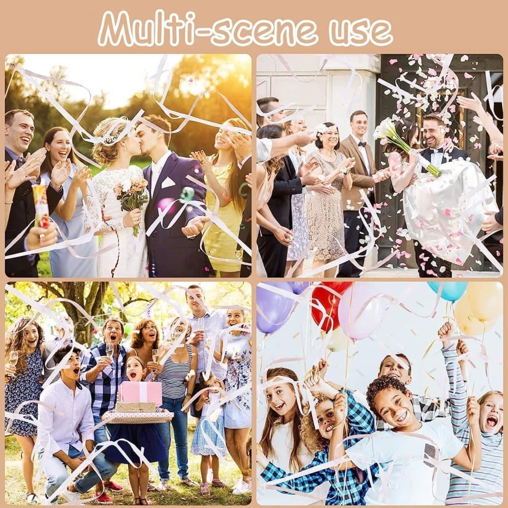 30 Pack Wedding & Party Decor Satin & Lace Ribbon Wands with Bells, 30cm Light Orange V1188-MS-325-1548