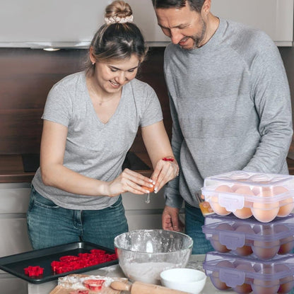 6-Compartment Egg Storage, Portable Transparent PP Material for Picnics Hiking, Compatible with Refrigerator, V1188-MS-325-1550