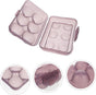 6-Compartment Egg Storage, Portable Transparent PP Material for Refrigerator Picnics Hiking, Purple V1188-MS-325-1551