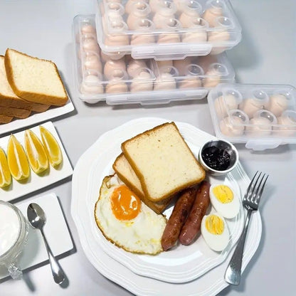 6-Compartment Egg Storage, Portable Transparent PP Material for Refrigerator Picnics Hiking, Purple V1188-MS-325-1551