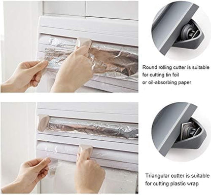 Foil Cutter with Wall Holder for Plastic and Aluminum Foil, 39x10x24cm, Gray V1188-MS-325-1554