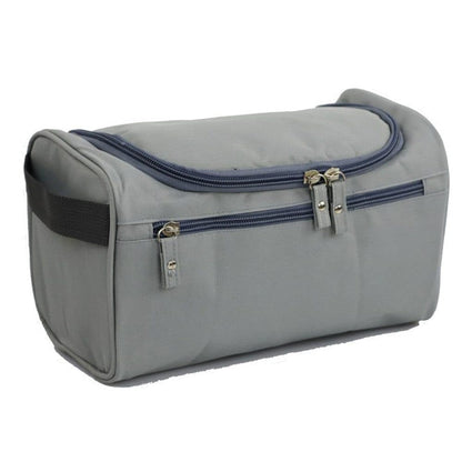 Waterproof makeup bag with 3 compartments and handle, hanging toiletry bag for men and women, Gray V1188-MS-325-1557