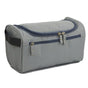 Waterproof makeup bag with 3 compartments and handle, hanging toiletry bag for men and women, Gray V1188-MS-325-1557