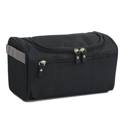 Waterproof makeup bag with 3 compartments and handle, hanging toiletry bag for men and women, Black V1188-MS-325-1559