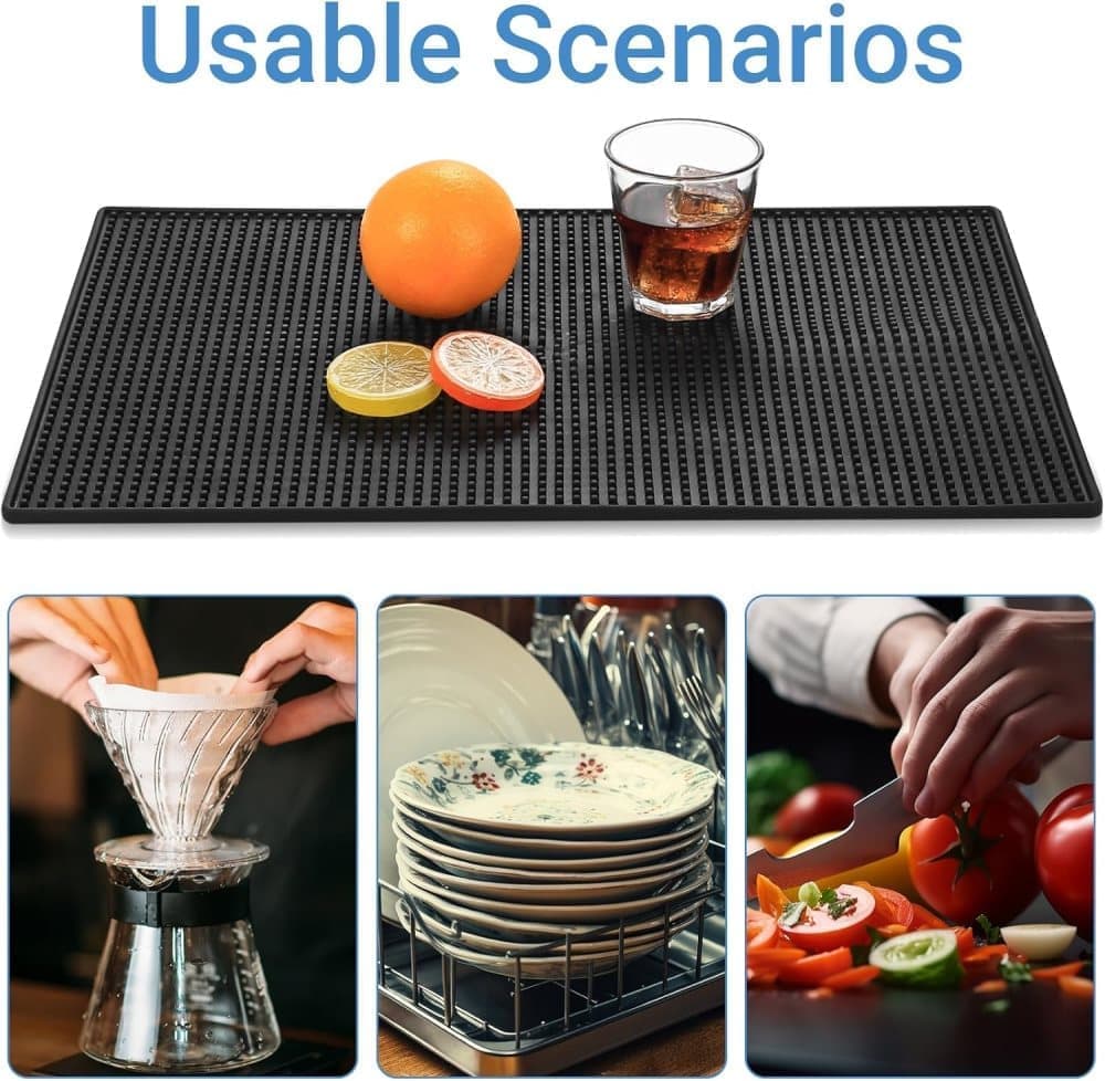 Non-Slip Dish Drying Mat 45x30cm, Bar Mat Dish Rack V1188-MS-325-1561