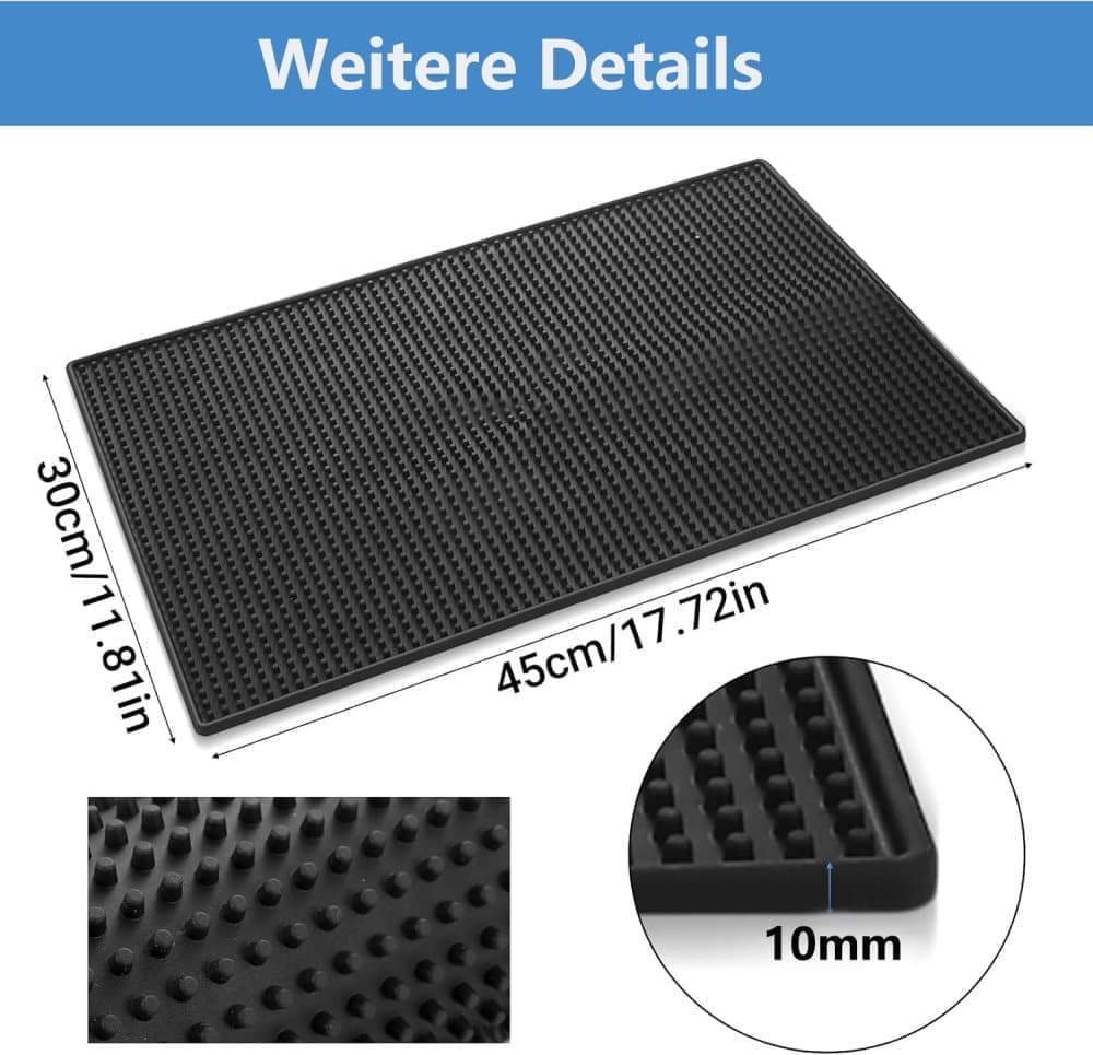 Non-Slip Dish Drying Mat 45x30cm, Bar Mat Dish Rack V1188-MS-325-1561