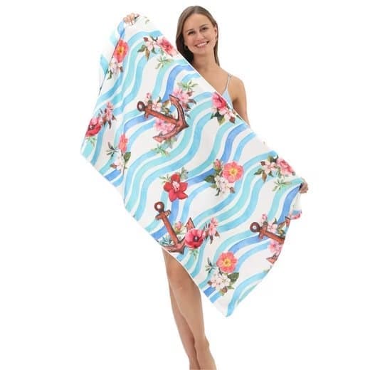 XXL Microfiber Beach Towel, Quick-Drying Lightweight Bath Towel for Beach, 70x140 cm V1188-MS-325-1566