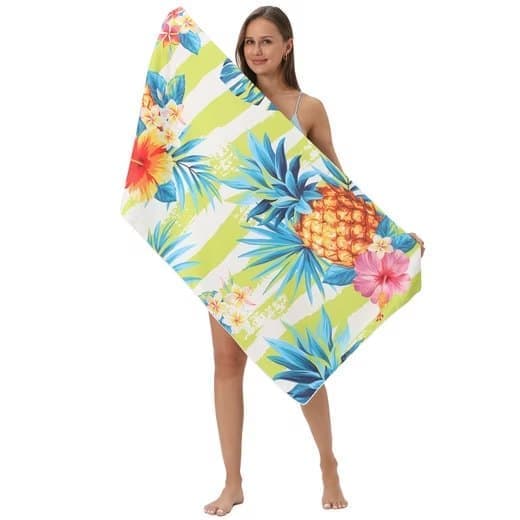1 XXL Microfiber Beach Towel, 70x140 cm, Quick-Drying Lightweight Bath Towel for Beach V1188-MS-325-1569