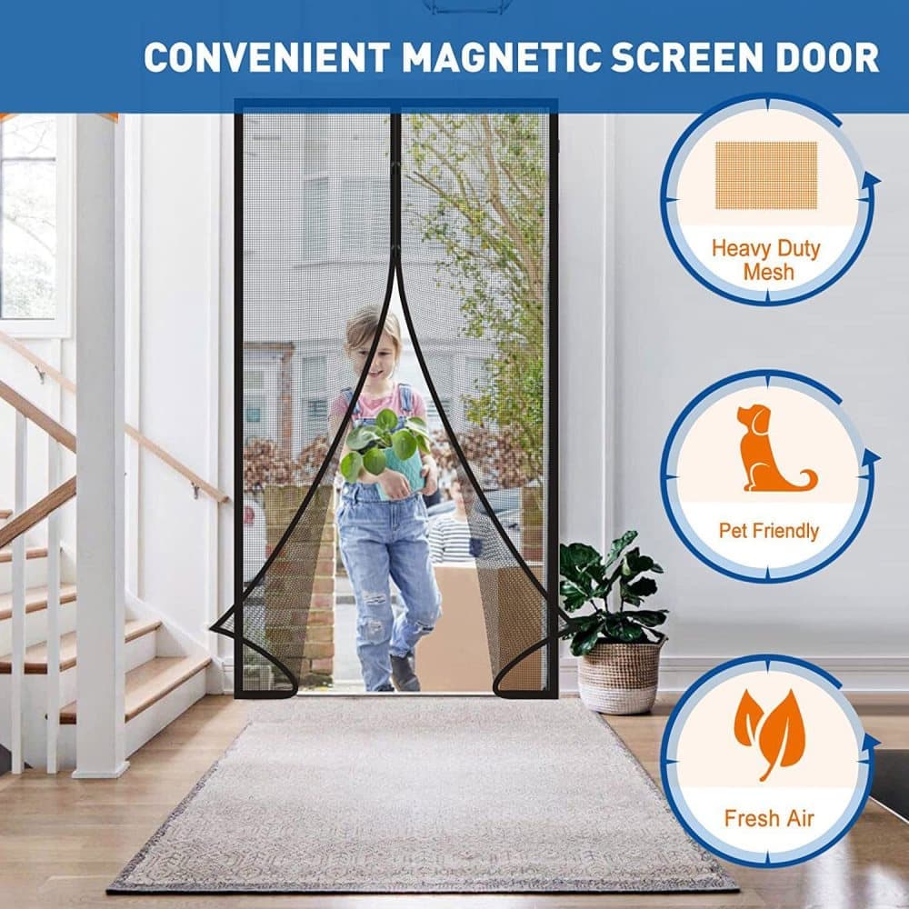 80 x 210 cm Magnetic Insect Screen Door, Automatic Closing, Durable and Scratch-Resistant, Breathable for V1188-MS-325-1571