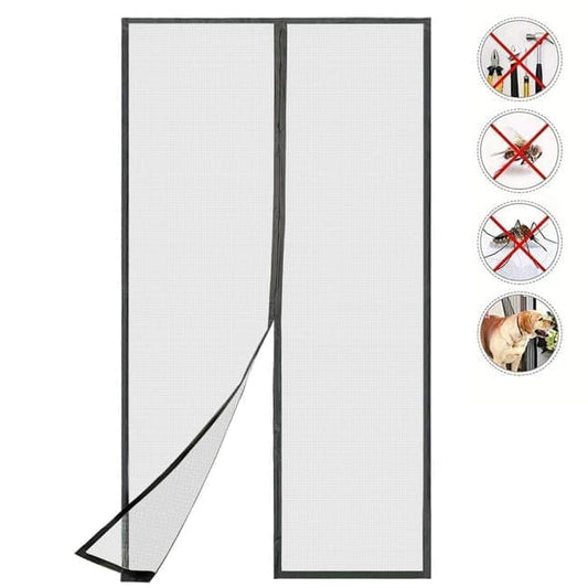 Magnetic insect screen door with automatic closing, quiet durable scratch-resistant breathable mesh for V1188-MS-325-1573