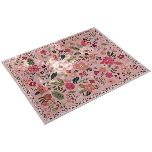 Bohemian Floral Doormat Non-slip Absorbent Dirt-Resistant Machine Washable for Bathroom Hallway and Kitchen, V1188-MS-325-1581