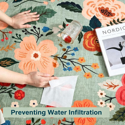 Floral Doormat Non-slip Absorbent Dirt-Resistant Machine Washable for Bathroom Hallway and Kitchen, 40x60cm, V1188-MS-325-1583