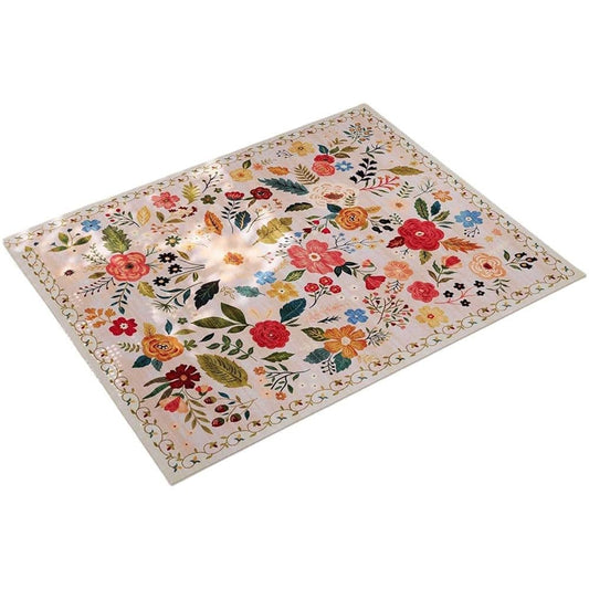 Bohemian Floral Doormat Non-slip Absorbent Dirt-Resistant Machine Washable for Bathroom Hallway and Kitchen, V1188-MS-325-1589