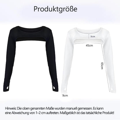 Breathable Quick-Dry Arm Warmers with Shoulder Protection and Thumb Holes, Wood V1188-MS-325-1594