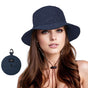 Foldable Waterproof Fisherman Hat Unisex Quick-Drying Sun Protection Outdoor Summer Hat, Dark Blue V1188-MS-325-1603