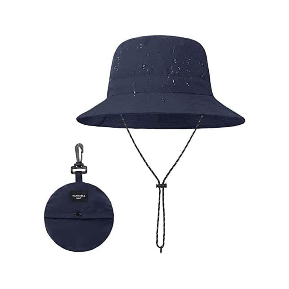Foldable Waterproof Fisherman Hat Unisex Quick-Drying Sun Protection Outdoor Summer Hat, Dark Blue V1188-MS-325-1603