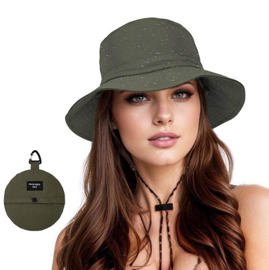 Foldable Waterproof Fisherman Hat Unisex Quick-Drying Sun Protection Summer Outdoor, Dark Green V1188-MS-325-1606