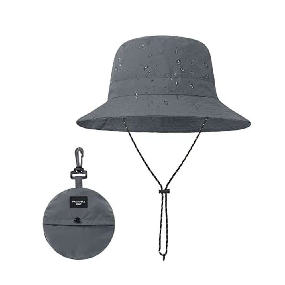 Foldable Waterproof Fisherman Hat Unisex Quick-Drying Sun Protection Summer Outdoor Hat, Dark Gray V1188-MS-325-1608