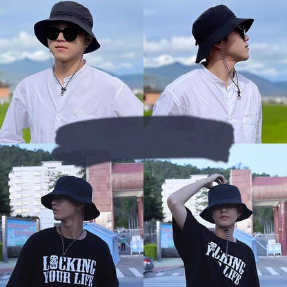 Foldable Waterproof Fisherman Hat Unisex Quick-Drying Sun Protection Summer Outdoor Hat, Dark Pink V1188-MS-325-1609