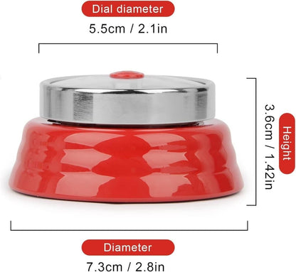 60 Minute Mechanical Kitchen Timer with Magnet in Stainless Steel, 3.6 x 7.3cm, Red V1188-MS-325-1611