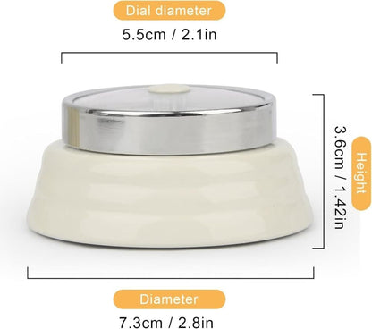 60 Minute Mechanical Kitchen Timer with Magnet, Stainless Steel Yellow, 3.6 x 7.3cm V1188-MS-325-1613