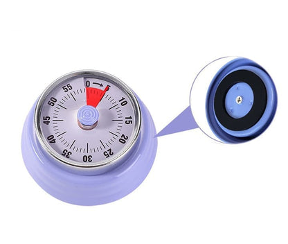 60 Minute Mechanical Kitchen Timer with Magnet, Light Purple, 3.6 x 7.3cm V1188-MS-325-1615