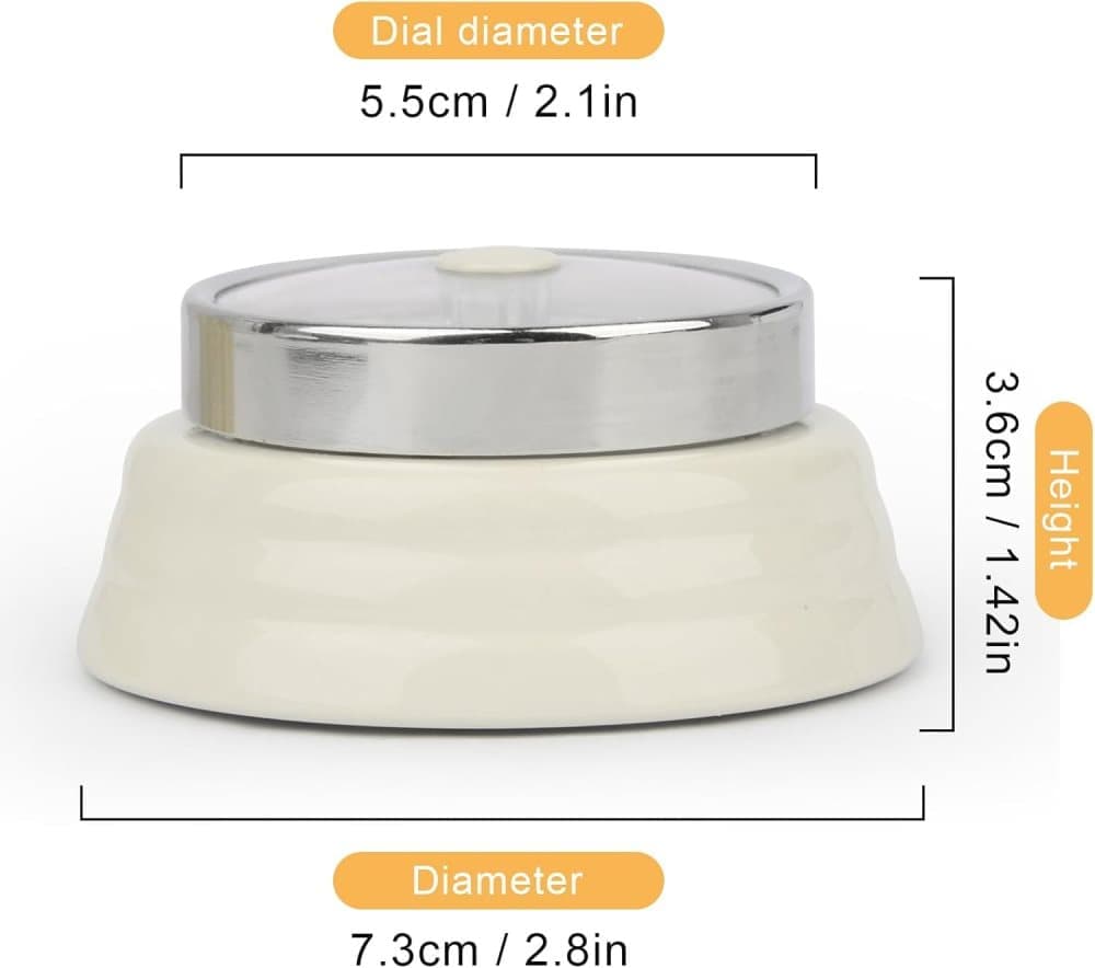 60 Minute Mechanical Kitchen Timer with Magnet, Stainless Steel Beige, 3.6 x 7.3cm V1188-MS-325-1616