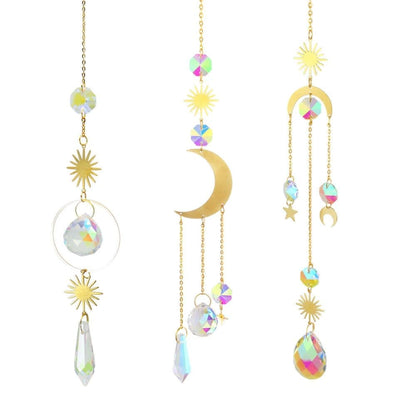 6 inches rainbow refractive prism suncatcher, crystal sun reflecting decoration, , SZ4 V1188-MS-325-1618