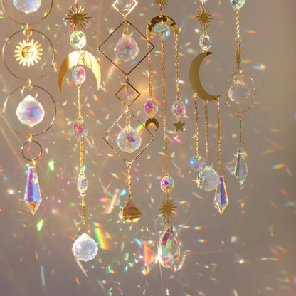 6 inches rainbow refractive prism suncatcher, crystal sun reflecting decoration, , SZ4 V1188-MS-325-1618