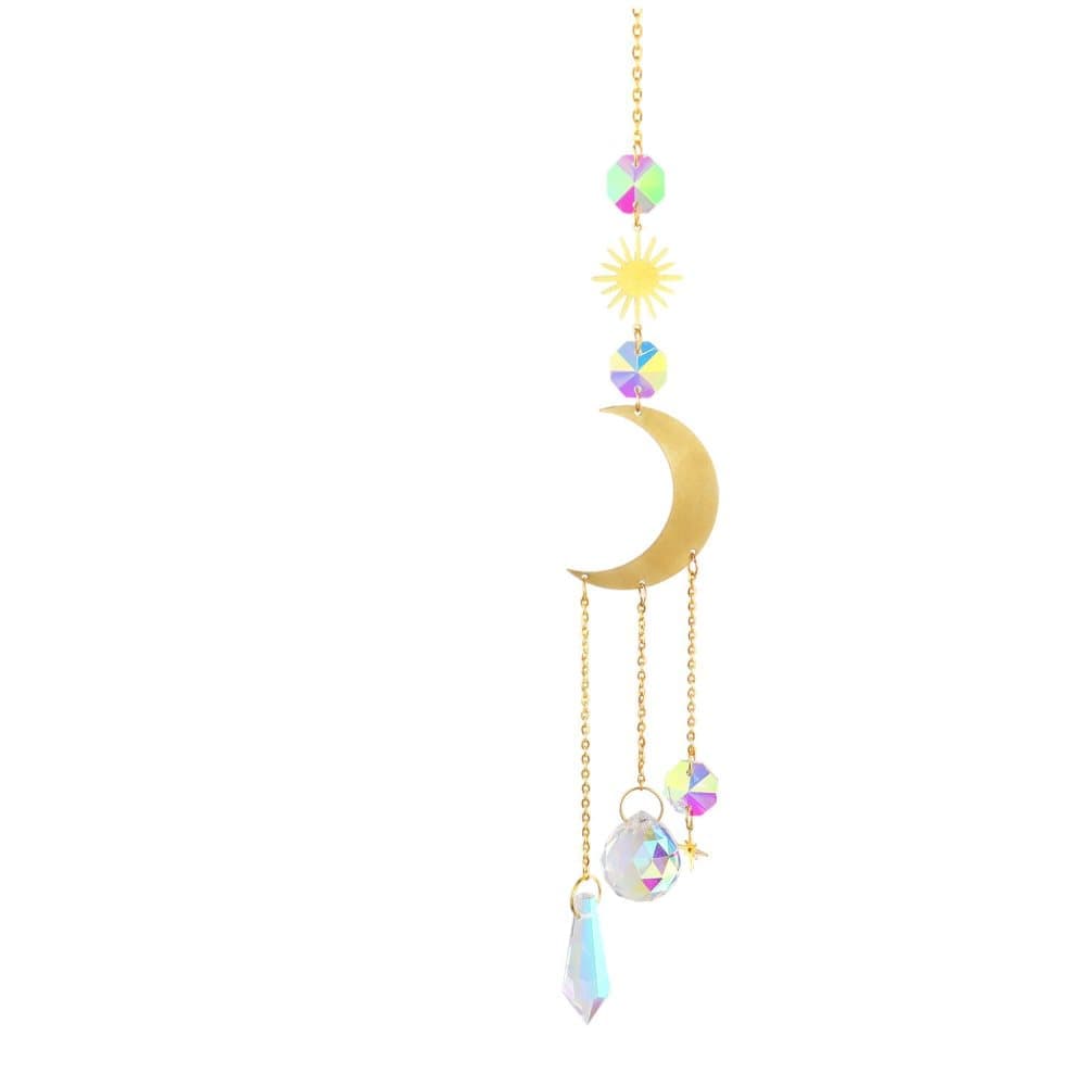 6 inches rainbow refractive prism suncatcher, crystal sun reflecting decoration, , 6 inches V1188-MS-325-1620
