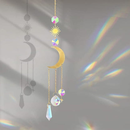 6 inches rainbow refractive prism suncatcher, crystal sun reflecting decoration, , 6 inches V1188-MS-325-1620