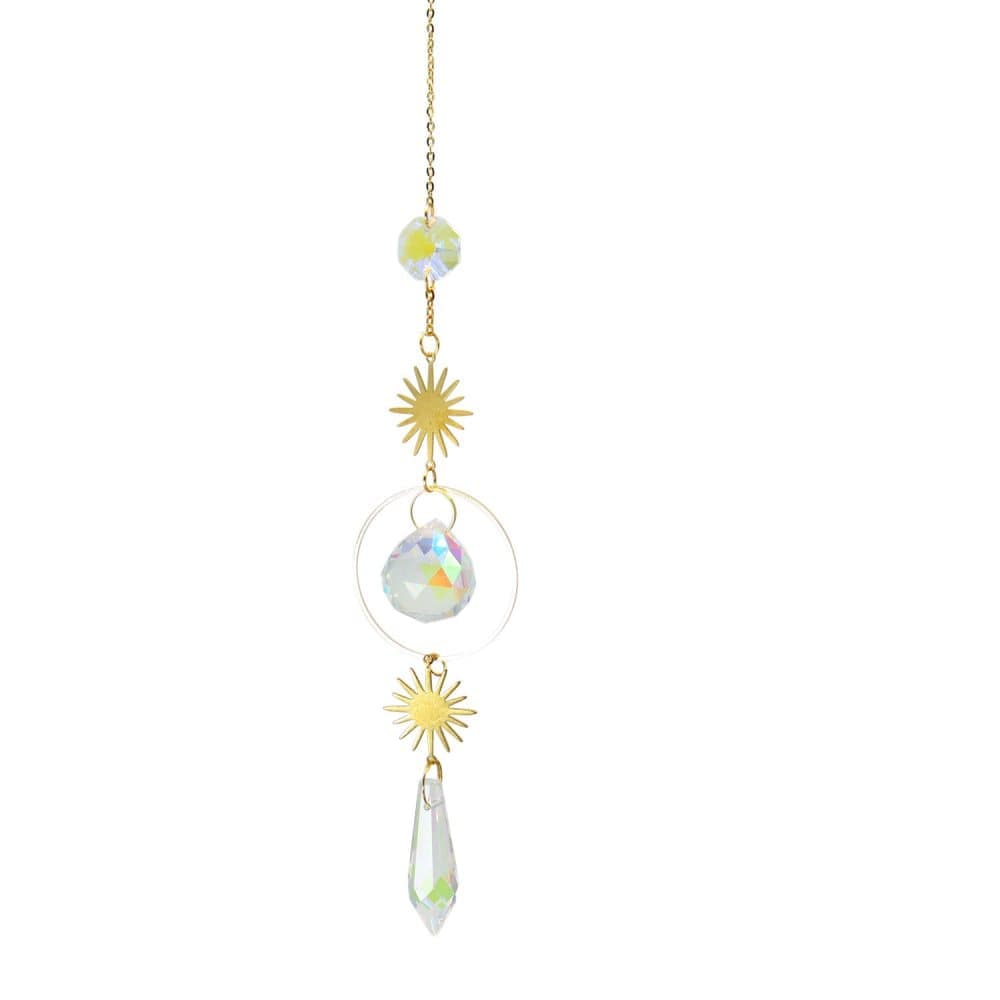 6 inches rainbow refractive prism suncatcher crystal decoration, 15 cm V1188-MS-325-1621