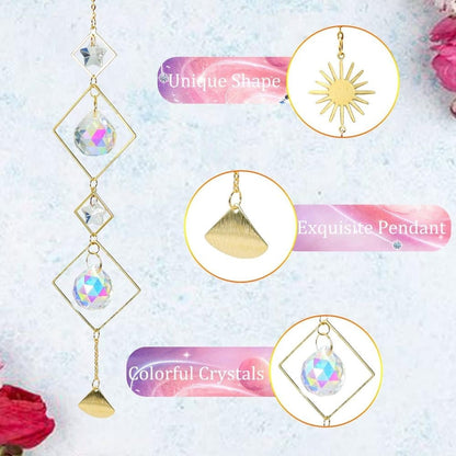 6 inches rainbow refractive prism suncatcher crystal decoration, 15 cm V1188-MS-325-1621