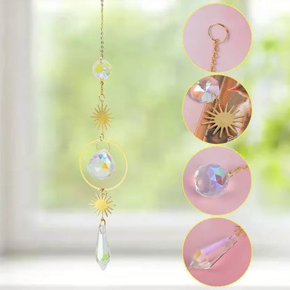6 inches rainbow refractive prism suncatcher crystal decoration, 15 cm V1188-MS-325-1621
