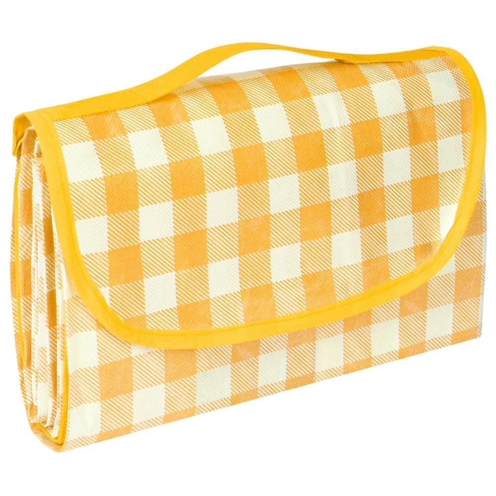 1 Waterproof Picnic Mat with Carrying Handle, Foldable for Camping Beach Park, Yellow, 150x200cm V1188-MS-325-1622