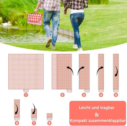 Waterproof Picnic Mat Foldable with Carrying Handle for Camping Beach Park Outdoor, Durable, 150x200cm, Pink V1188-MS-325-1626