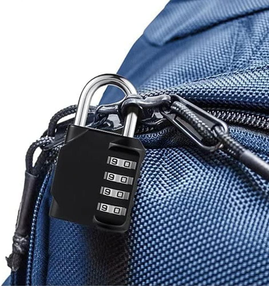 4-Digit Combination Lock with Long Shackle for Cabinets Fences Toolboxes Suitcases, 1.5\ V1188-MS-325-1635