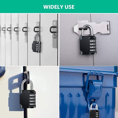 4-Digit Combination Lock with Long Shackle for Cabinets Fences Toolboxes Suitcases, 1.5\ V1188-MS-325-1635