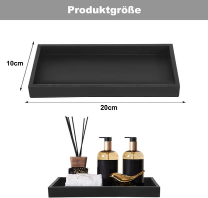 20 cm x 10 cm Silicone Storage Tray for Makeup and Small Items, Light Gray, Decorative Practical Organizer V1188-MS-325-1643