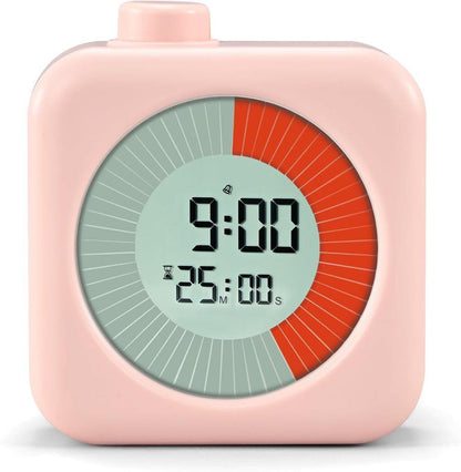 60 Minute Digital Timer with Clock and Alarm, 3-in-1, Pink V1188-MS-325-1651