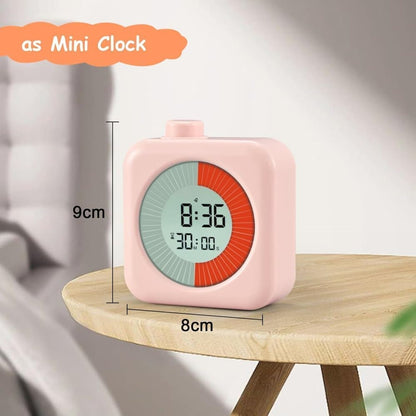 60 Minute Digital Timer with Clock and Alarm, 3-in-1, Pink V1188-MS-325-1651