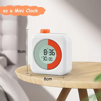 60 Minutes Digital 3-in-1 Timer with Clock and Alarm, White V1188-MS-325-1652