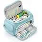 3-Layer Multifunctional School Pencil Case, Light Blue, with 3 Layers for Pens and Stationery V1188-MS-325-1653