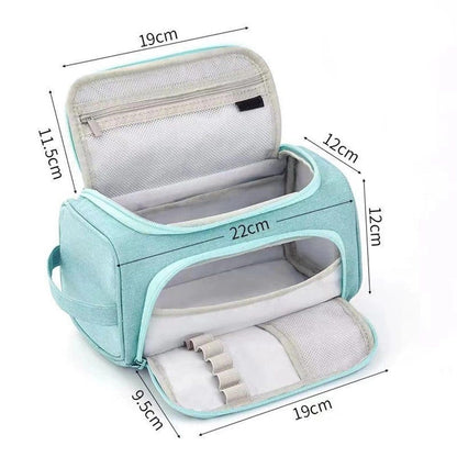 3-Layer Multifunctional School Pencil Case, Light Blue, with 3 Layers for Pens and Stationery V1188-MS-325-1653