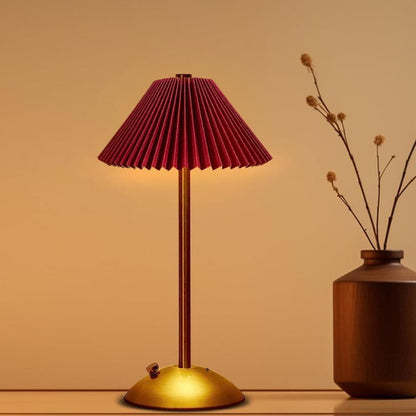 Portable LED Table Lamp with 3 Brightness Levels, USB Desk Lamp for Bedside Desk Dining Table, Red V1188-MS-325-1659