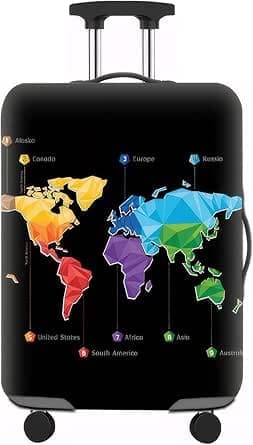 18-32 Inch Elastic Suitcase Cover Washable Luggage Protector Reusable Travel Protective, 18-20inch V1188-MS-325-1671